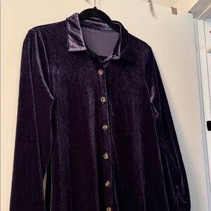 Purple Velvet Women's Tunic or Dress NWOT